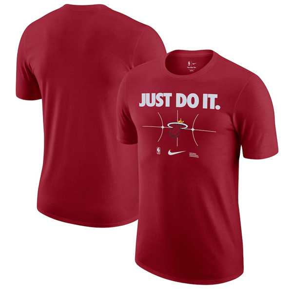 Men's Miami Heat Red Just Do It T-Shirt,We sell and wholesale Men's Miami Heat Red Just Do It T-Shirt on line form chian!